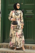 لباس بلند – لباس مجلسی زنانه نوا استایل Neva Style با کد ANT-34463