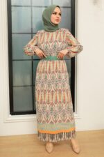 لباس بلند – لباس مجلسی زنانه نوا استایل Neva Style با کد OZD-3536