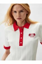 تیشرت یقه پلو زنانه تامی هیلفیگر Tommy Hilfiger با کد WW0WW40604-07