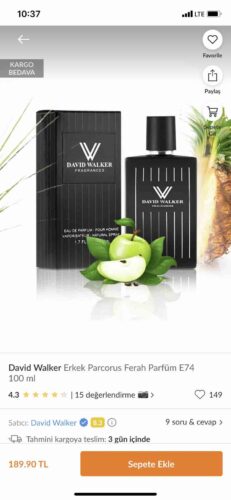 عطر مردانه دیوید واکر اورجینال E-074 DW 100 photo review