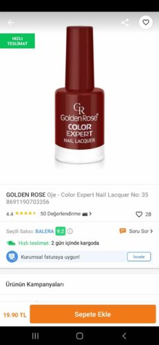 لاک ناخن  گلدن رز Golden Rose اورجینال OGCX photo review