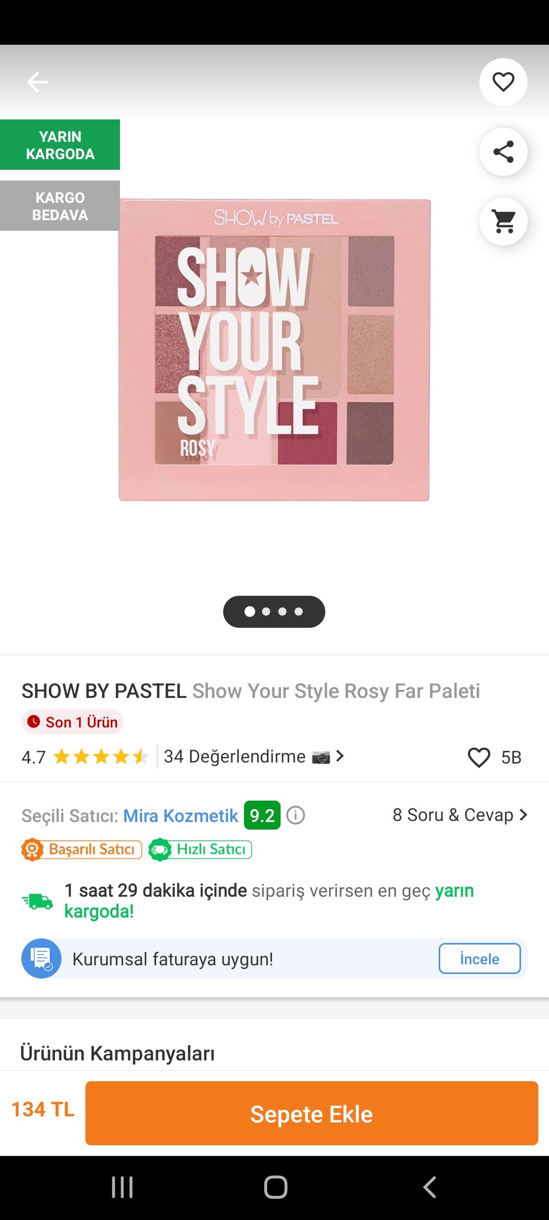 سایه چشم  شو بای پاستل Show by Pastel اورجینال rosy photo review