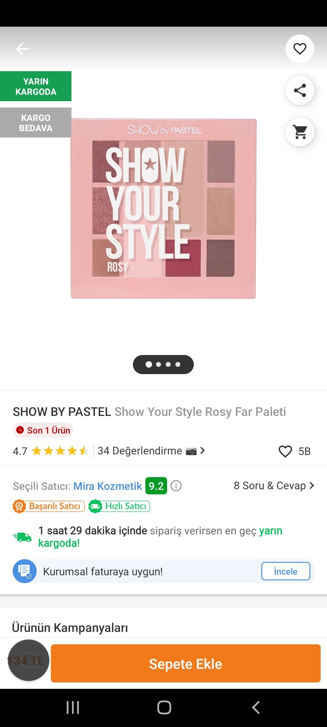 سایه چشم  شو بای پاستل Show by Pastel اورجینال rosy photo review