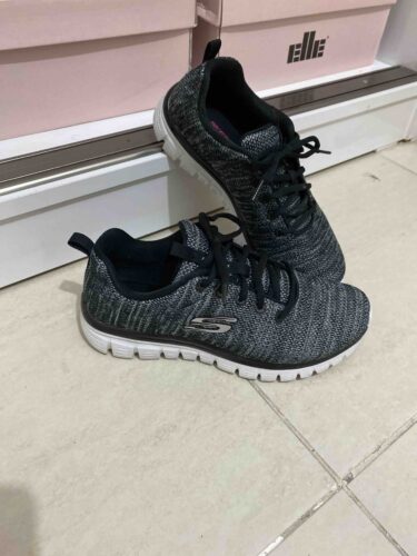 کتانی تمرین و دویدن زنانه اسکیچرز Skechers اورجینال 12614 BKW photo review