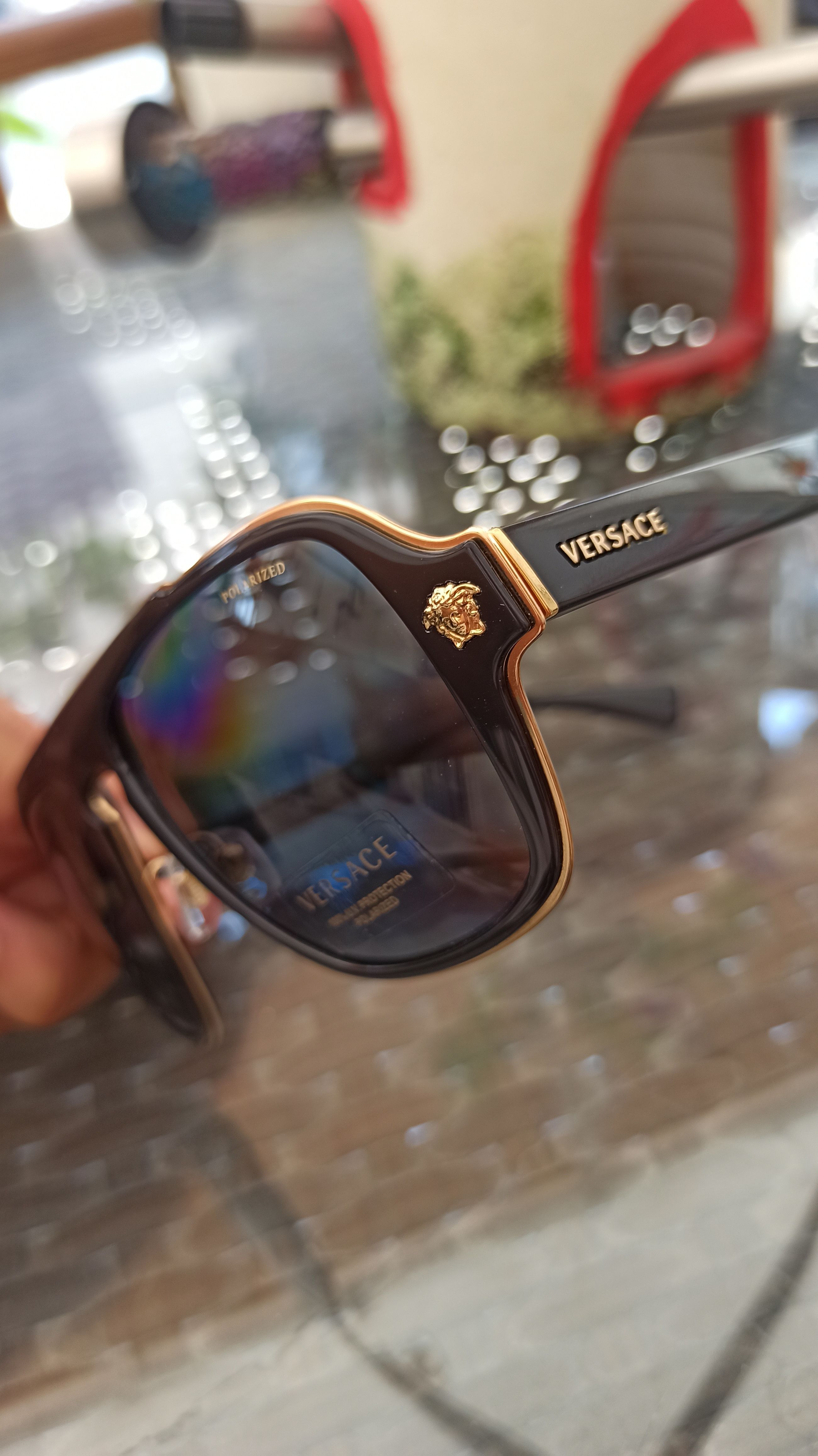 عینک آفتابی زنانه ورساچه Versace اورجینال Versace-VE2199-100281-56-Polarize photo review