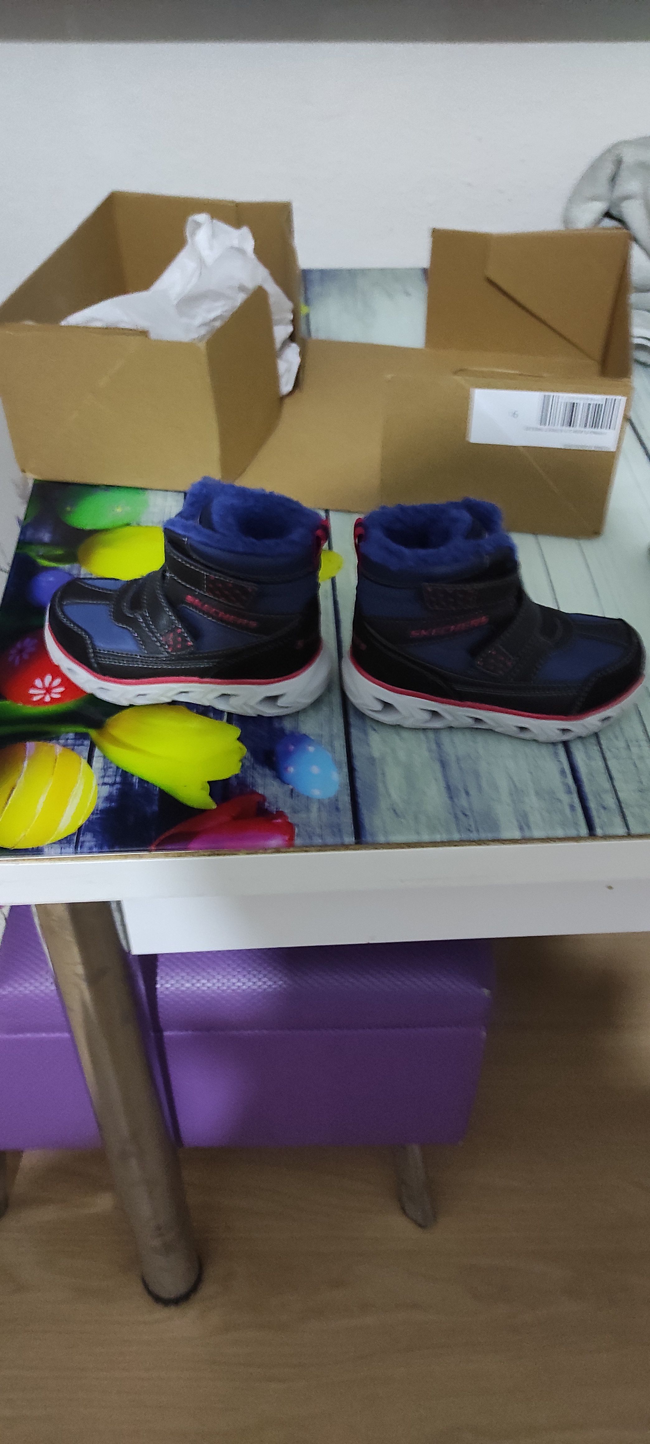 بوت پسرانه اسکیچرز Skechers اورجینال 90588N NVBK photo review