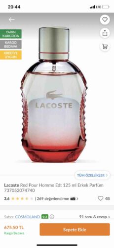 عطر مردانه لاکست Lacoste اورجینال 737052074740 photo review