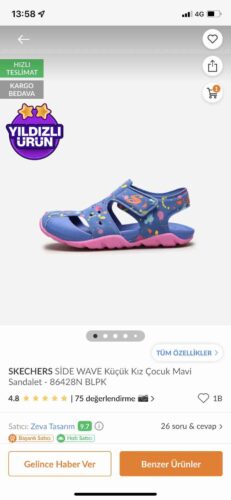 صندل دخترانه اسکیچرز Skechers اورجینال 86428N BLPK photo review